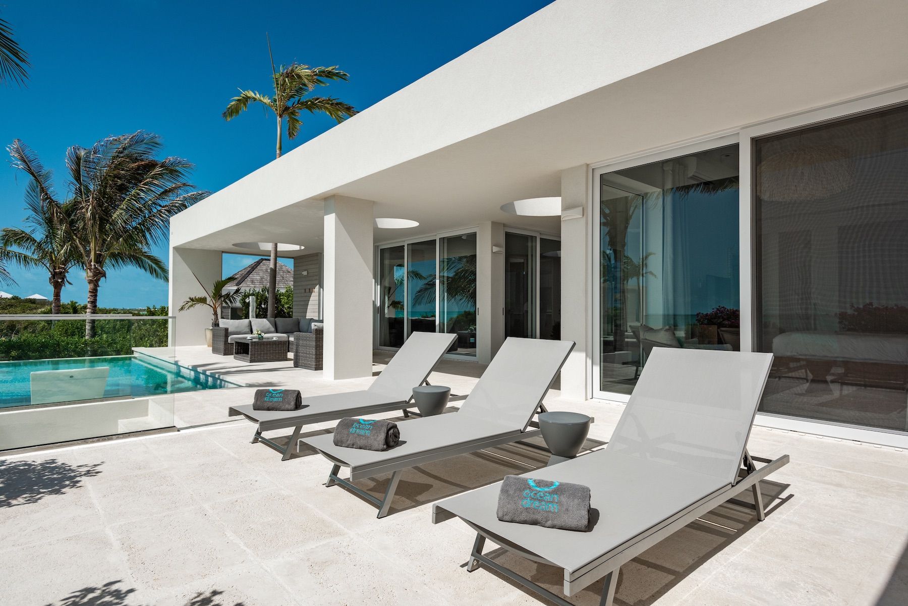 Blue villa photo.